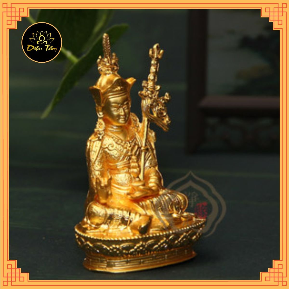 Tượng Liên Hoa Sinh - Tượng Phật Mật Tông đồ thờ cúng Diệu Tâm