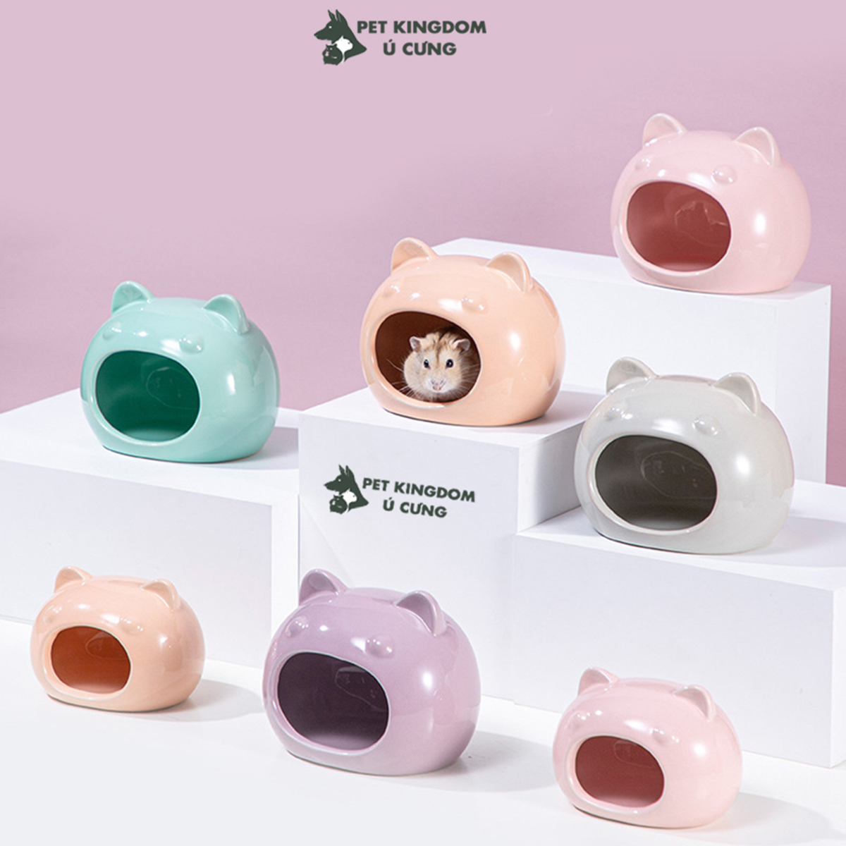 Nhà Ngủ Sứ Nhiều Màu Cho Hamster