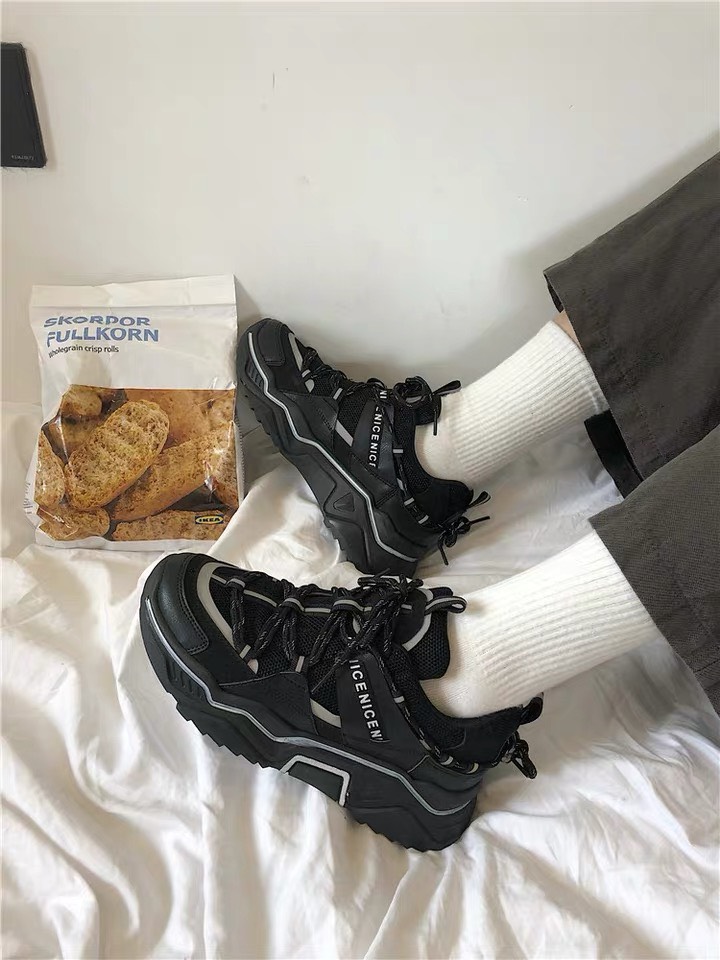 Giầy Nữ Thể Thao Sneaker uzzang vải  CENIEN day Phản Quang (Grab Store)