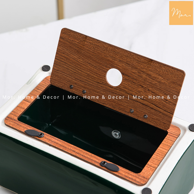 Hộp đựng khăn giấy sứ cao cấp - H08