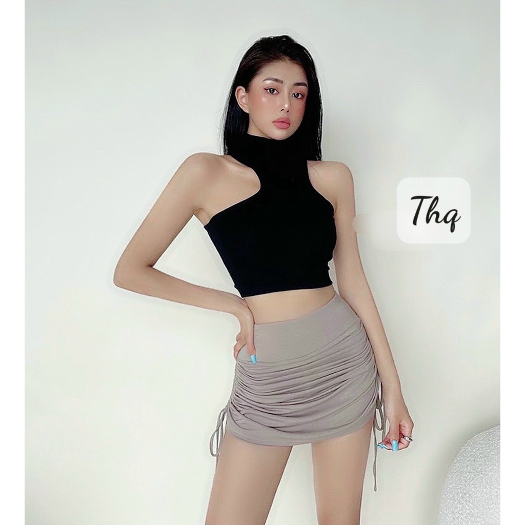 Áo 3 lỗ khoét vai cổ cao