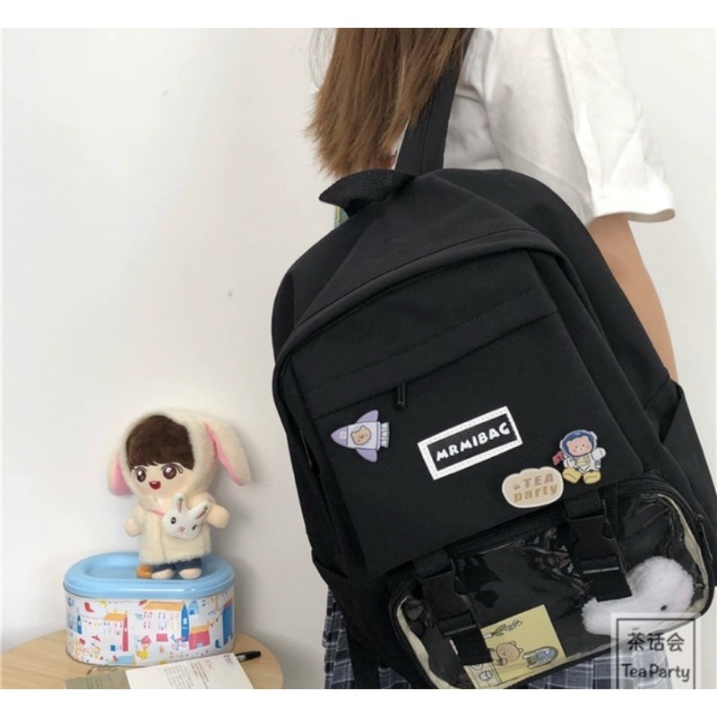 Balo hộp phối túi mica_ MRMIBAG