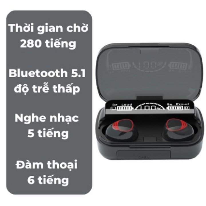 Tai Nghe Bluetooth M10 Pro Tai Nghe Không M10 Pro Phiên Bản Nâng Cấp Pin Trâu, Nút Cảm Ứng Tự Động Kết Nối