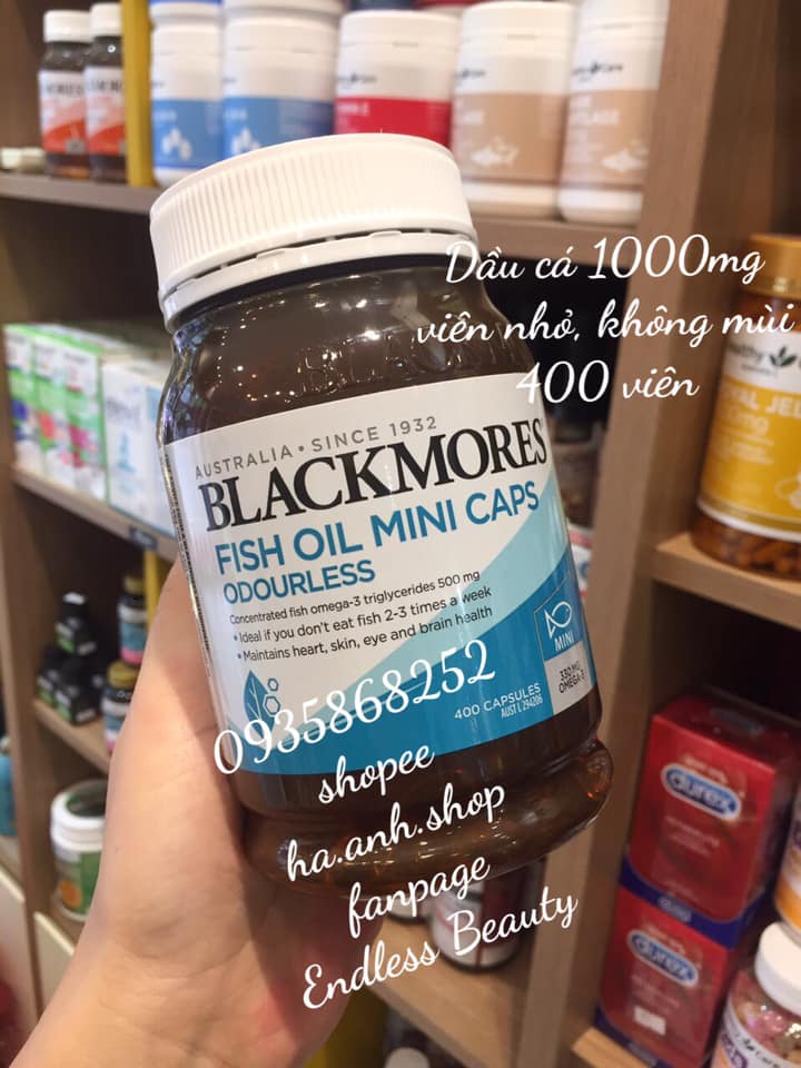 Blackmores Fish Oil 1000mg 400 viên mini cap