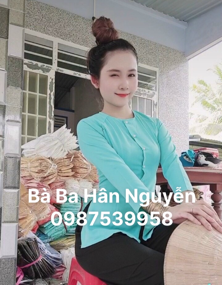 ÁO BÀ BA LỤA TRƠN (KEM QUẦN)