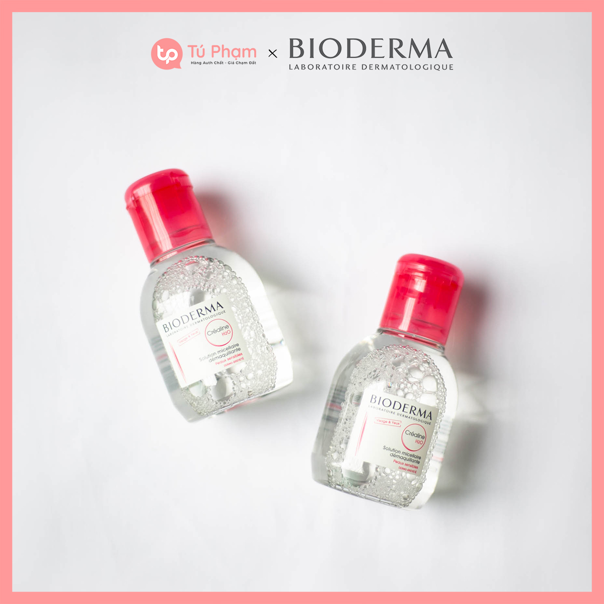 Nước Tẩy Trang Bioderma Crealine H2O Solution Micellaire Hồng