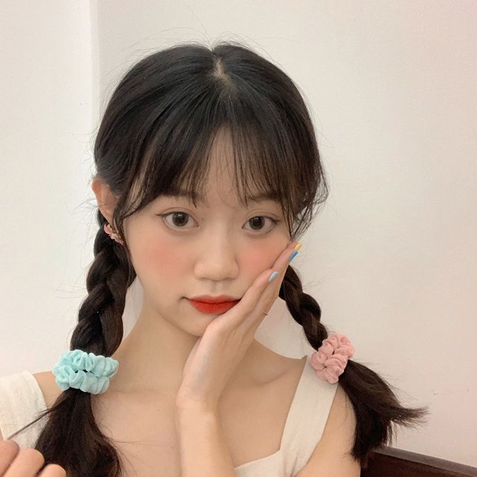 [LIN] Scrunchies Nhỏ Cột Tóc Buộc Tóc Màu Pastel