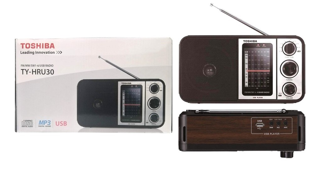 RADIO TOSHIBA TY-HRU30 FM/AM/SW1-6 ( CẮM ĐIỆN , NGHE NHẠC USB)