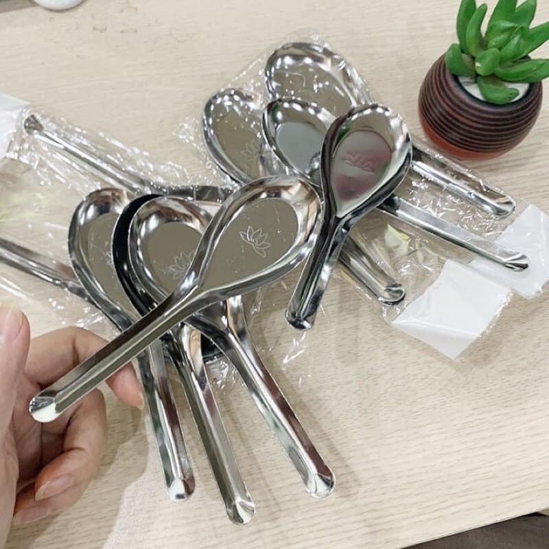 Sét 20 chiếc thìa inox bông sen sd2217