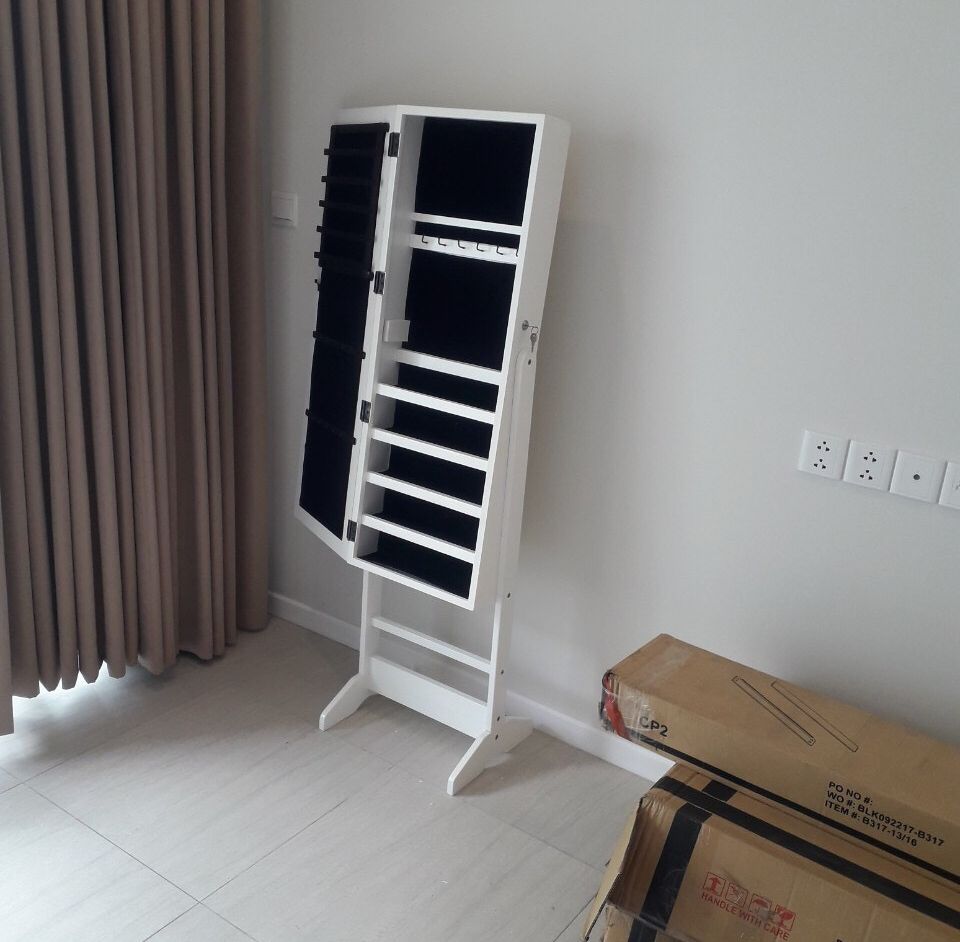 Tủ Gương Đựng Đồ Trang Sức Phong Cách Hàn Quốc