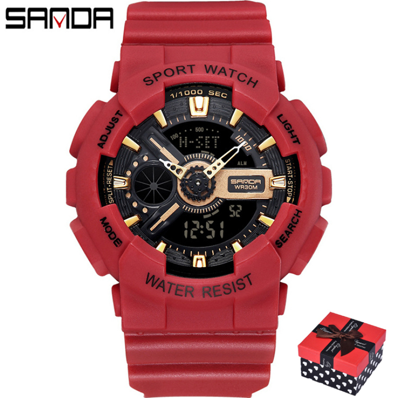 Đồng hồ Nữ thể thao SANDA EVA, Chạy 2 Máy Cao Cấp Của Nhật, Chống Nước Rất Tốt - Đồng hồ nữ chống nước, Đồng hồ nữ đẹp, Đẹp,Sang trọng,Đẳng cấp, Bền, Giá Sốc bán chạy