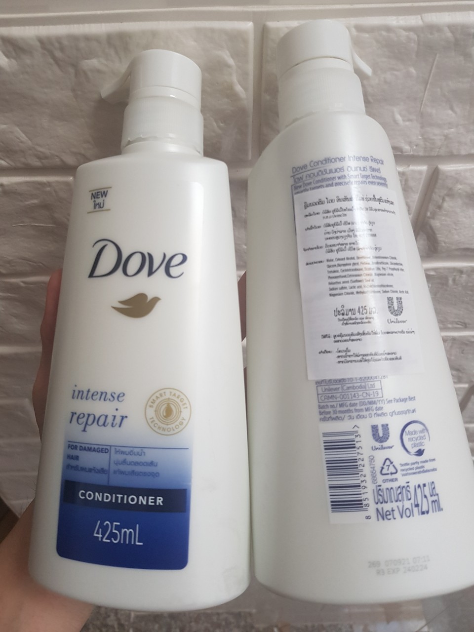 Dầu gội và Dầu xả Dove Thái Lan