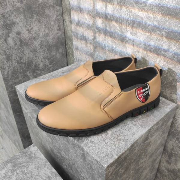 Giày lười nam màu da bò thiết kế thời trang đế cao su siêu bền G429 MuiDoi  giày nam  giày mọi