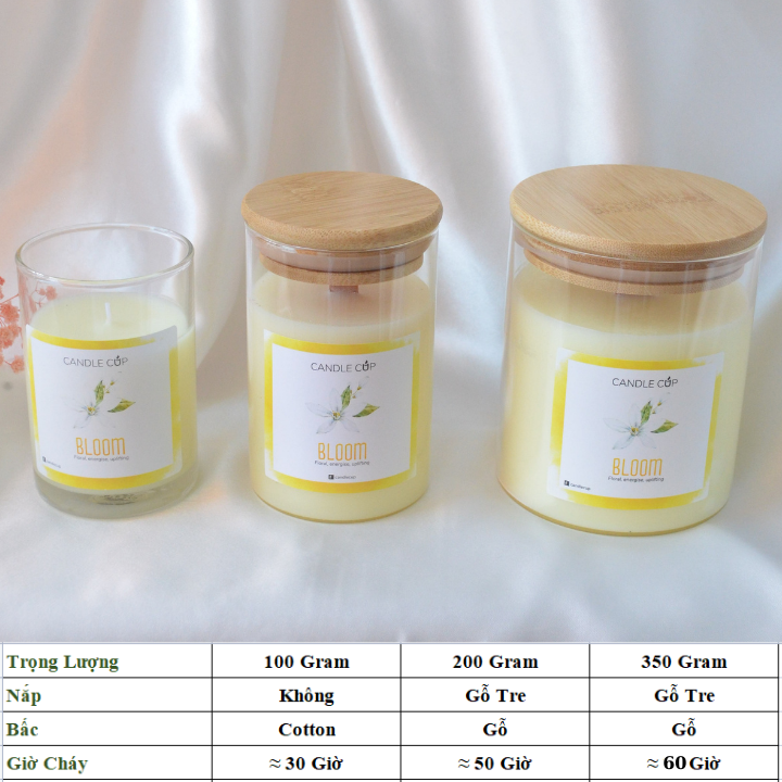 Nến Thơm hoa lài AGAYA Candle Cup - Mùi BLOOM