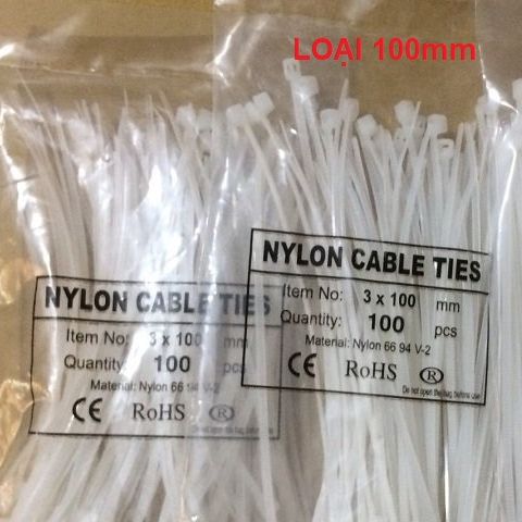 2 bags of 100mm. White plastic drawstring, used for tie or positioning objects, bonsai and more, th181