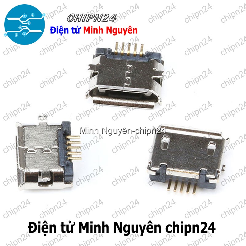 [4 cái] (K148) Đầu Micro USB V2 MK5P (Đầu Jack USB Hàn Board) - HH001635