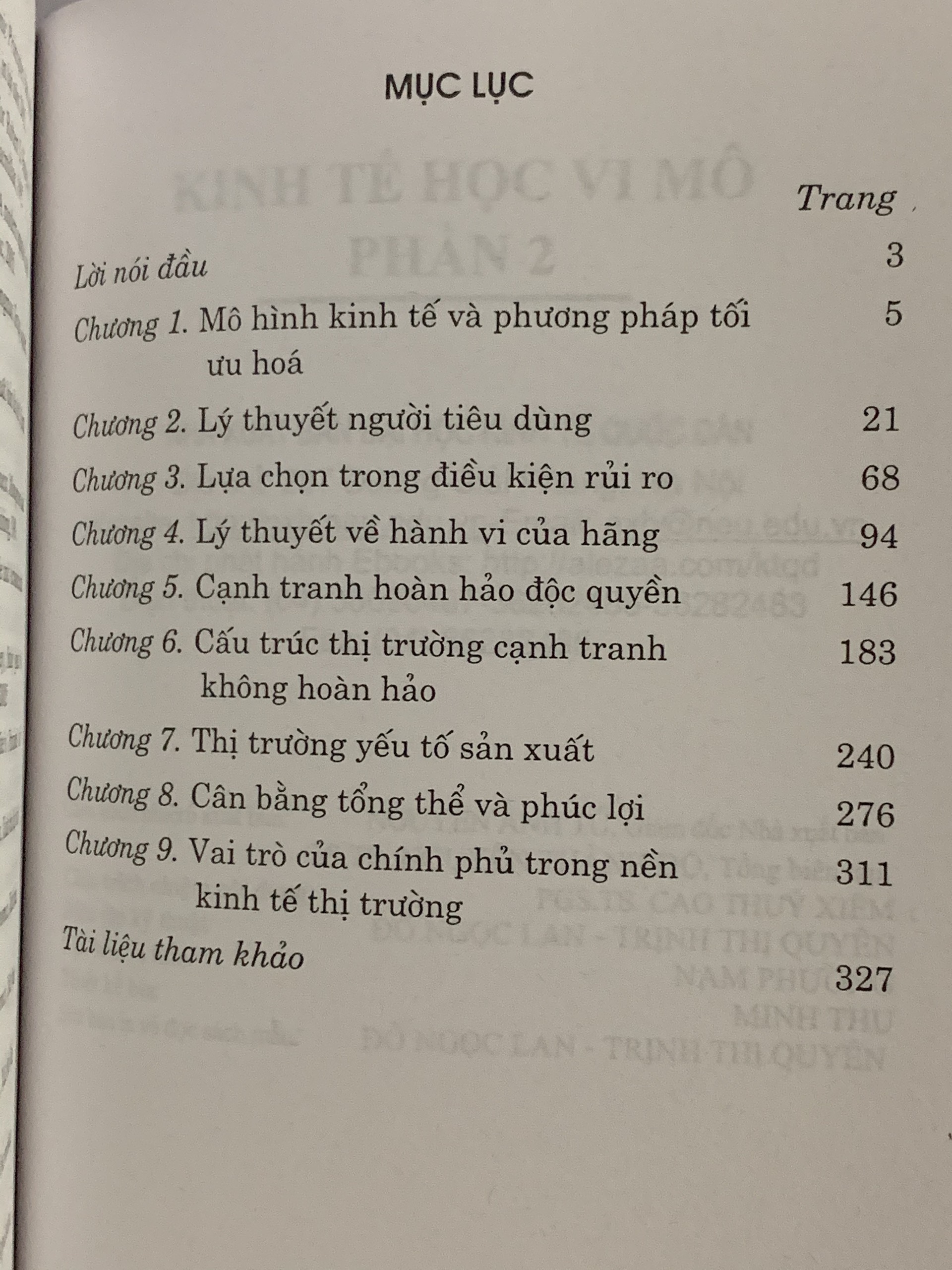 Kinh Tế Học Vi Mô - Phần 2 ( Cao Thúy Xiêm )