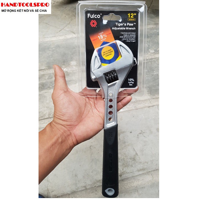 12″ mỏ lết cán bọc nhựa 5 lỗ fulco fb12