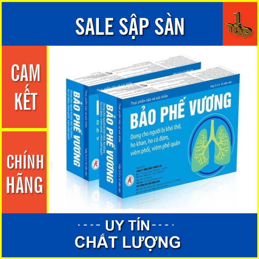 Viên uống Bảo Phế Vương - Dành Cho Người Ho Khan Vijêm Phổi Vjiêm Phế Quản - Hộp 20 viên - Top1pharmacy