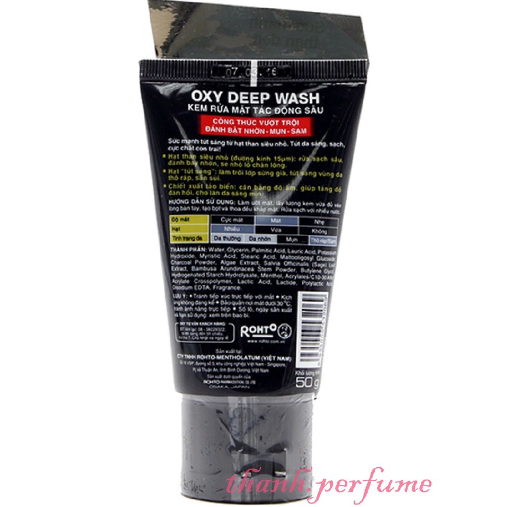 Sữa Rửa Mặt Nam 50G Oxy Sạch Nhờn Có Hạt Massage