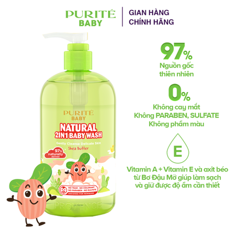 Sữa tắm gội em bé purité baby