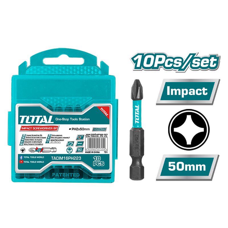 Mũi bắt vít (có nam châm hít) Total TACIM16PH223