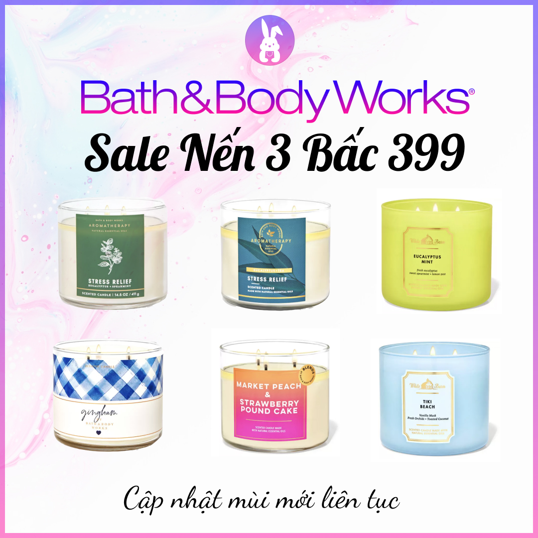 SALE ĐỒNG GIÁ - Nến thơm 3 bấc BBW Bath and Body Works Candle 411g