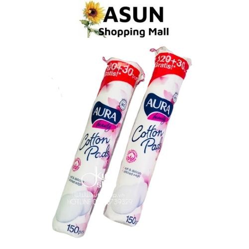 [HCM]Bông Tẩy Trang Aura 150 Miếng