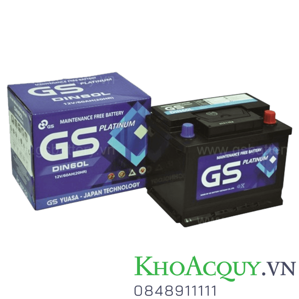 Ắc quy GS DIN60R MF 12V 60AH
