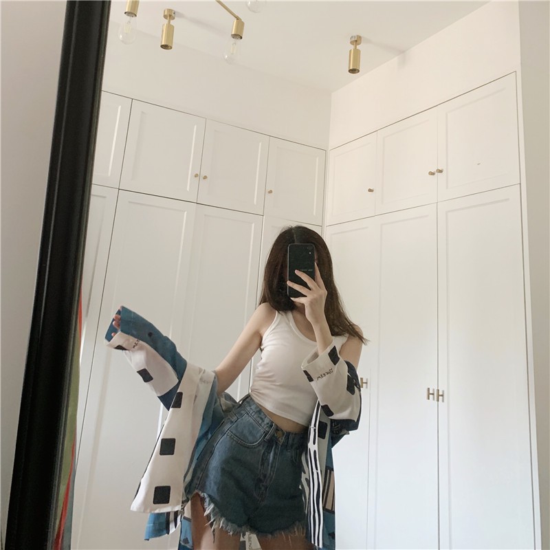 [HCM]Áo croptop ba lỗ CERA-Y chất thun co dãn CRA035