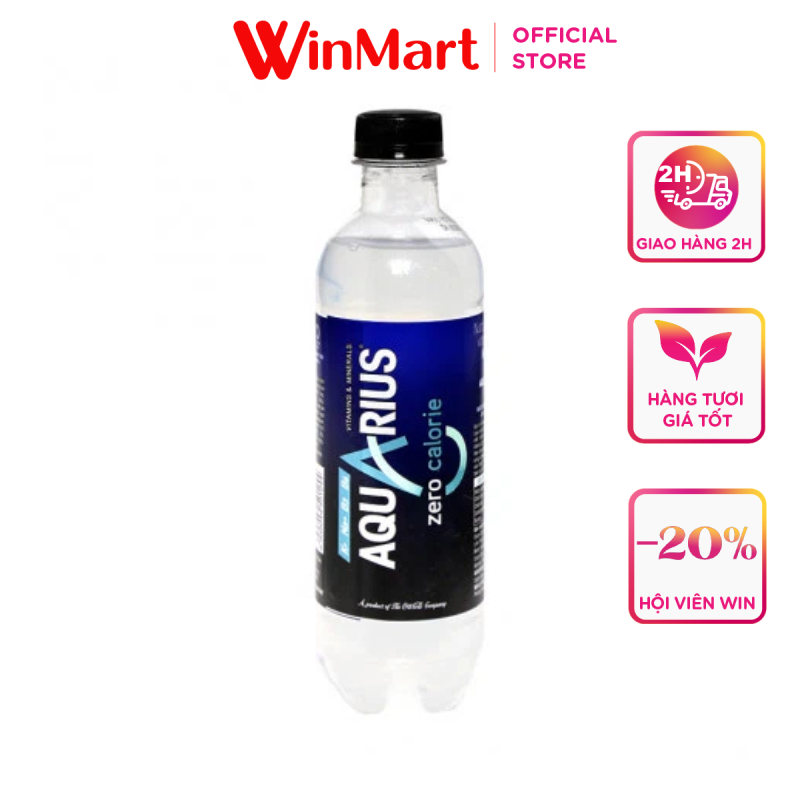 [Siêu thị WinMart] -  Nước uống bổ sung vitamin và khoáng không calo Aquarius chai 390ml