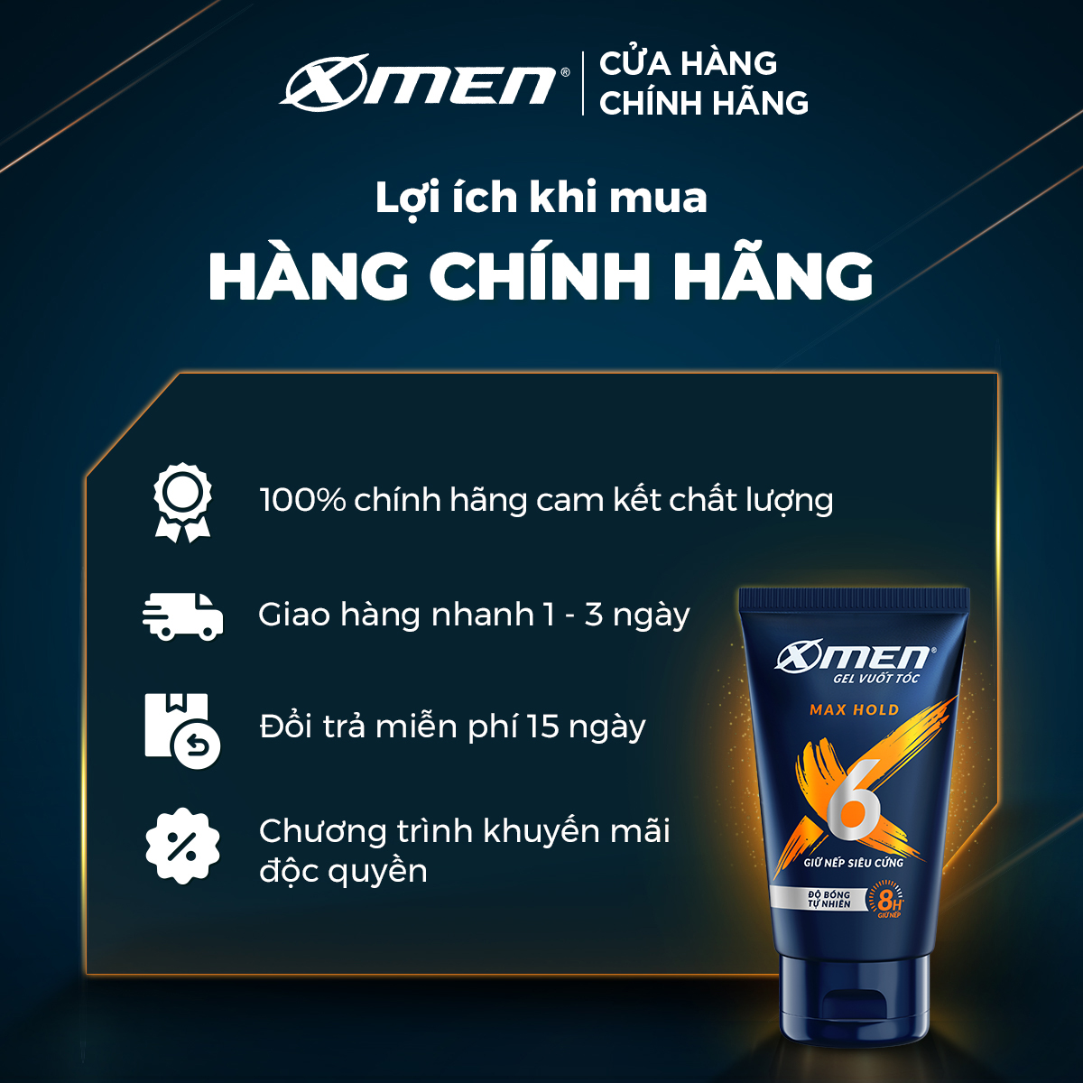 Gel vuốt tóc X-men Siêu cứng tóc 150g