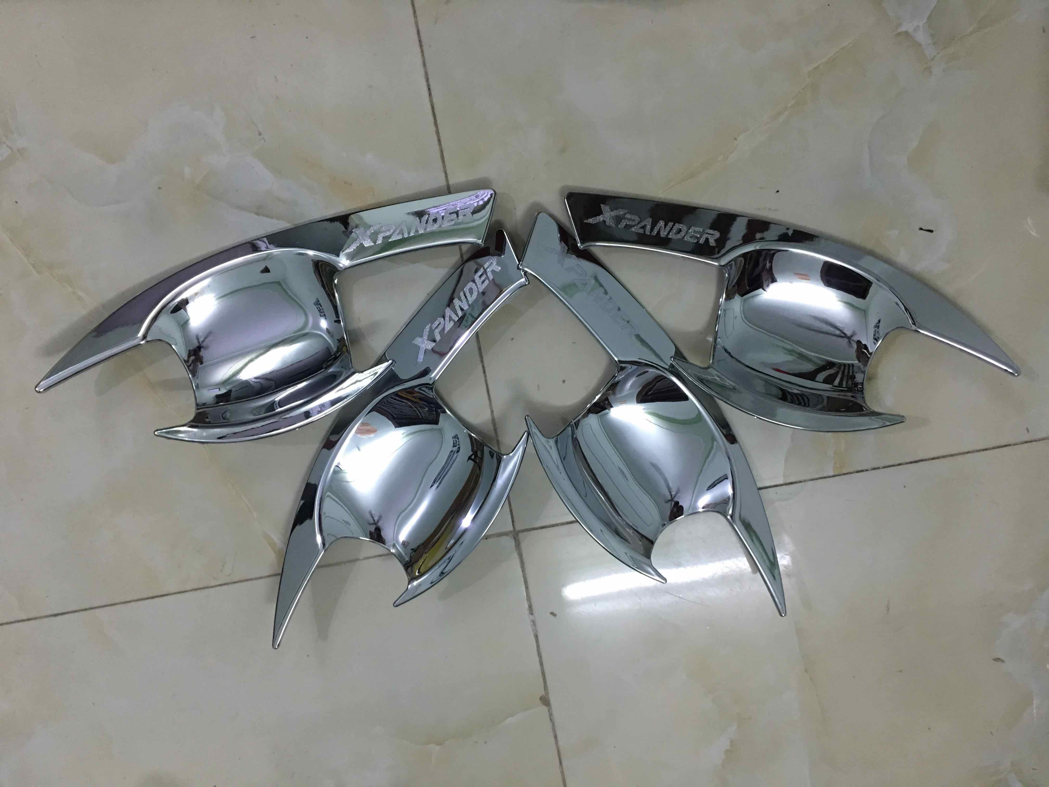 Ốp tay hõm cửa mạ crom xe Mitsu Xpander 2018 2019 2020 2021 2022 2023 Cao Cấp, Trang Trí Chống xước tay mở cửa xe
