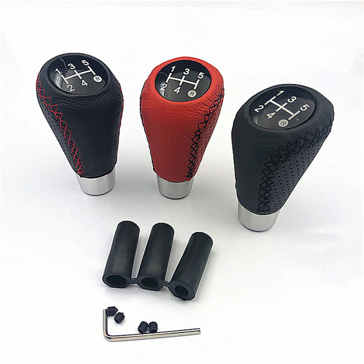 Tay nắm cần số ô tô bọc da cao cấp nhãn hiệu MOMO-1 - Chất liệu: Hợp kim đồng bọc da - Có 3 màu