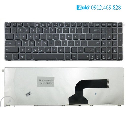 Bàn phím laptop Asus A52 A53 A73 K52 K53 K53S K54 G51 G53 G60 G72 G73 U50 N53 N61 N71 N73 P52 X52 X53 X54 X55 x55v x55vd X73 UX50 (CÁP CONG)