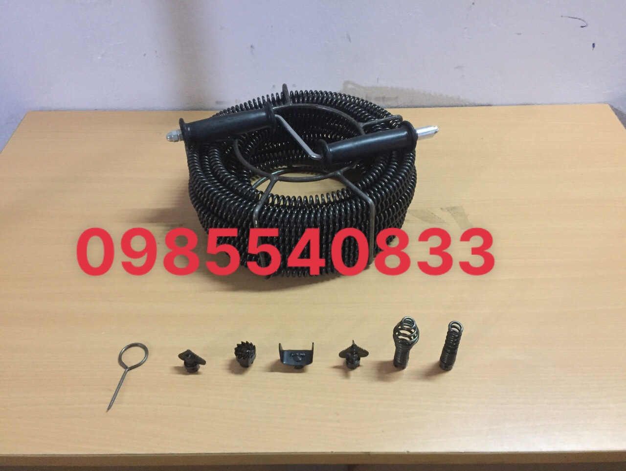 Dây thông tắc dùng tay quay dài 15M ( 15M + 6 đầu thông + tay quay....)