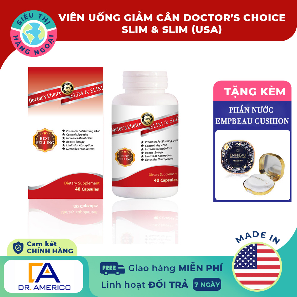 HCMGiảm cân Doctor s Choice Slim & Slim USA Giúp giảm cân an toàn hiệu quả