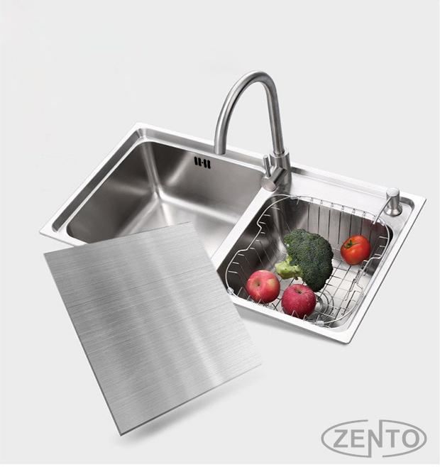 Chậu rửa bát inox 2 hố zento HD8045-304GM