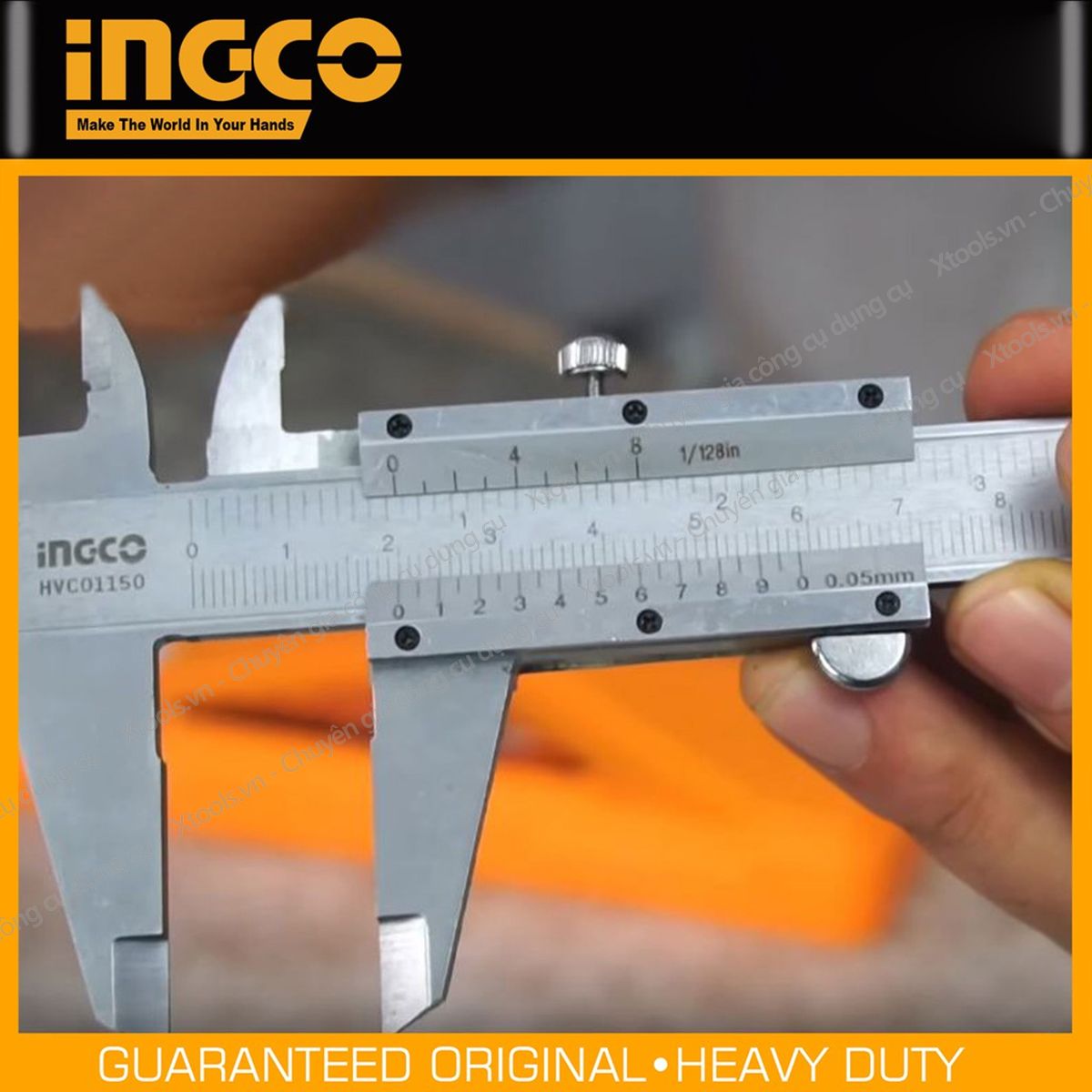 Thước kẹp cơ siêu chính xác INGCO thước cặp thép Cr-V siêu cứng chống rỉ chuẩn xác tuyệt đối sửa chữa cơ khí tiện kim loại