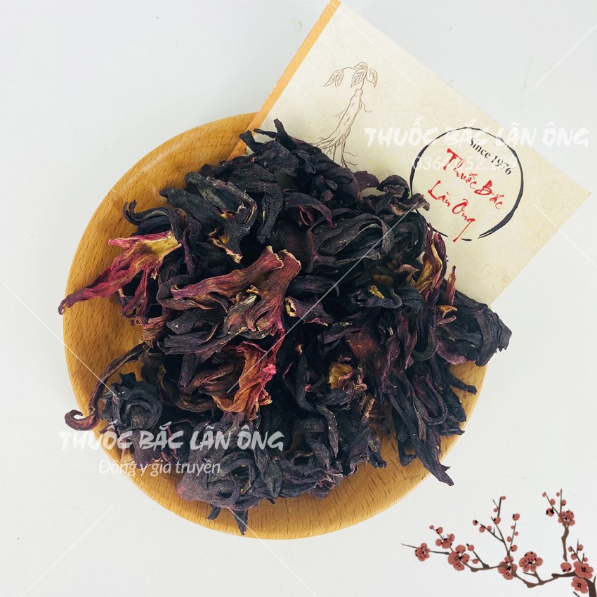 Hoa atiso đỏ nguyên bông 100g, hoa bụp giấm, hibicus, pha trà, nấu siro, thanh nhiệt, giải khát