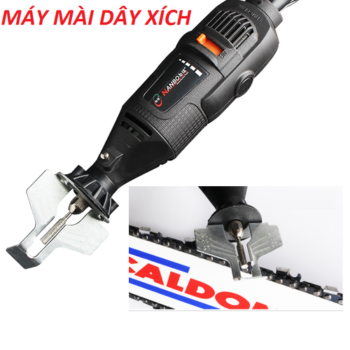 Máy mài rũa dây xích lưỡi cưa cầm tay tặng 10 đầu rũa