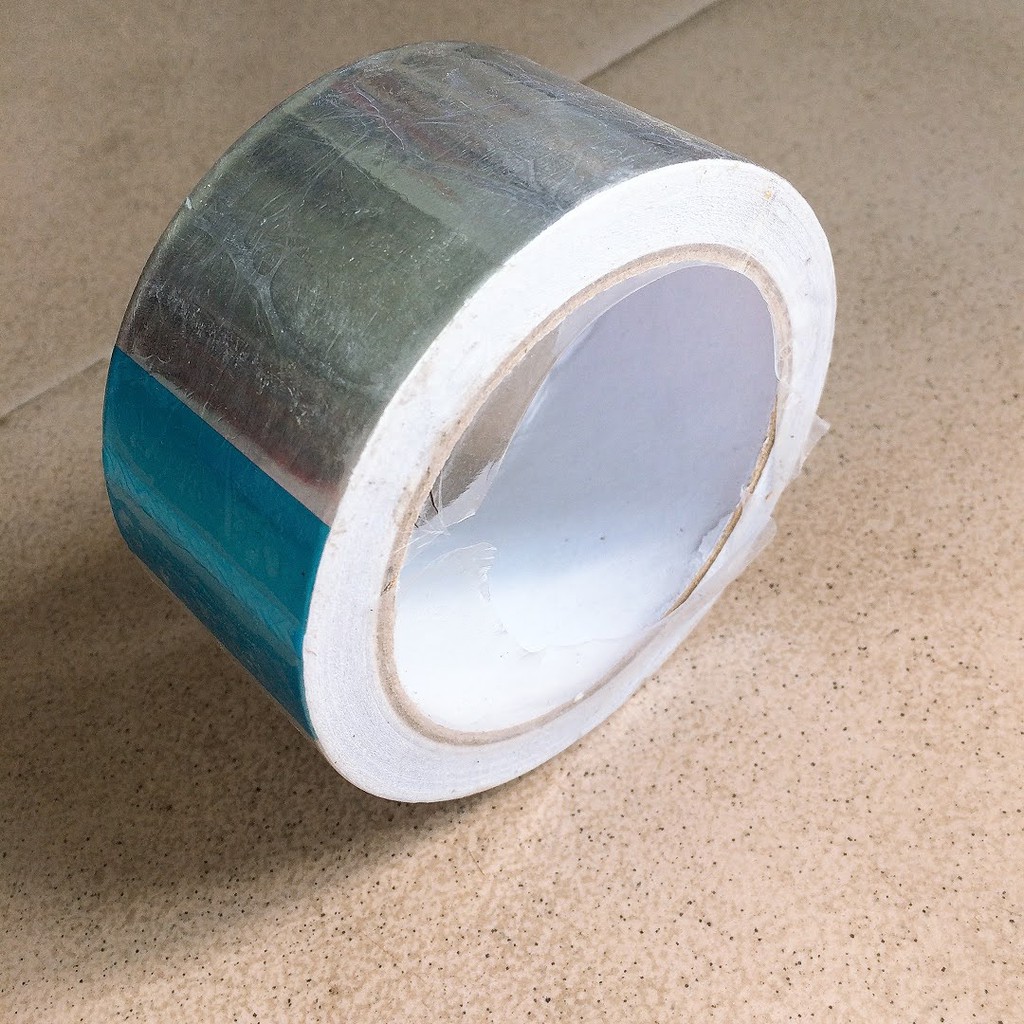 Băng keo bạc nhôm, băng keo cách nhiệt chống cháy bản 5cm, độ bám dính chắc bền, băng dính bạc, băng dính chống cháy