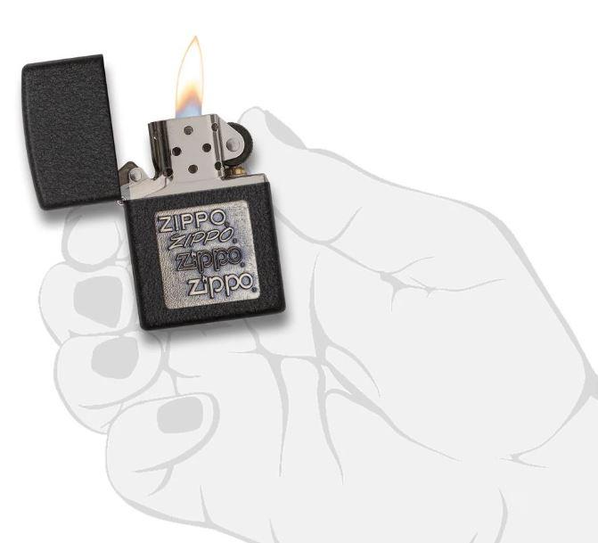 Zippo 362 - Zippo Brass Emblem Black Crackle