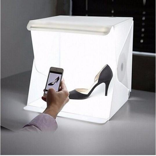 Hộp Chụp Sản Phẩm (30x30cm) Kèm Đèn Led Trợ Sáng 35 Bóng Và Có Khuy Bấm Chắc Chắn (Chụp ảnh quảng cáo sản phẩm tại nhà) 2019