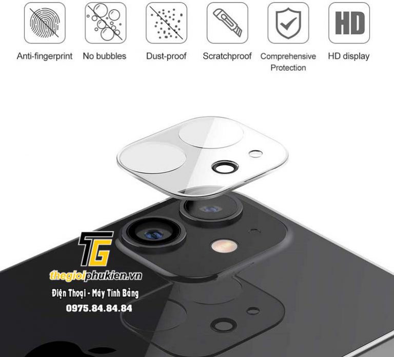 Kính cường lực bảo vệ Camera iPhone 12, 12 Mini