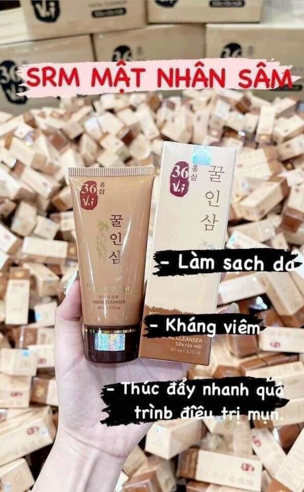 Sửa rửa mặt cao mụn sâm đỏ 36 vị