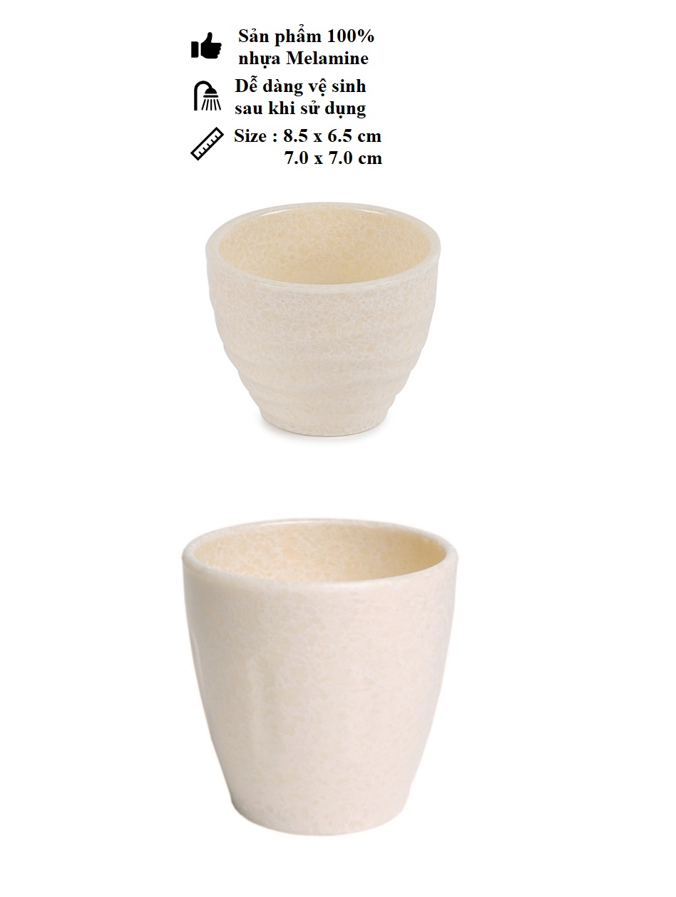 Ly uống nước,trà nhựa Melamine vân đá trắng