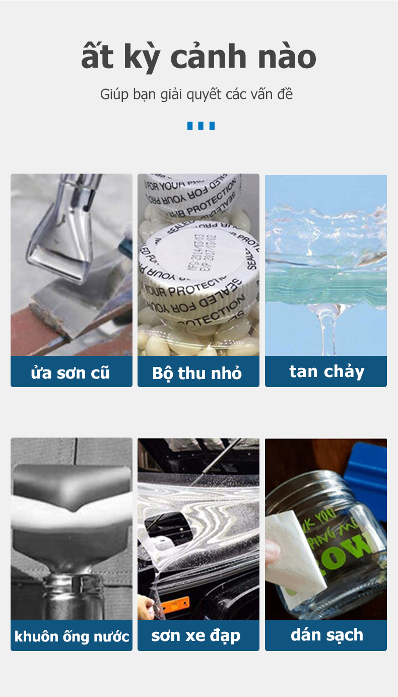 Máy khò màng co 2000W, máy khò nhiệt cầm tay bọc giỏ quà, dán decal, đóng seal điện thoại, máy khò hơi nóng 2000W, máy khò nhiệt màng co