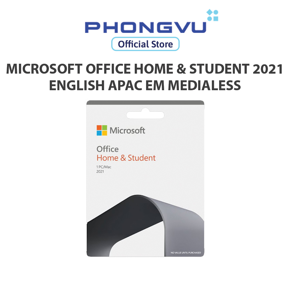 Phần mềm Microsoft Office Home and Student 2021 English APAC EM Medialess  (79G-05387) 