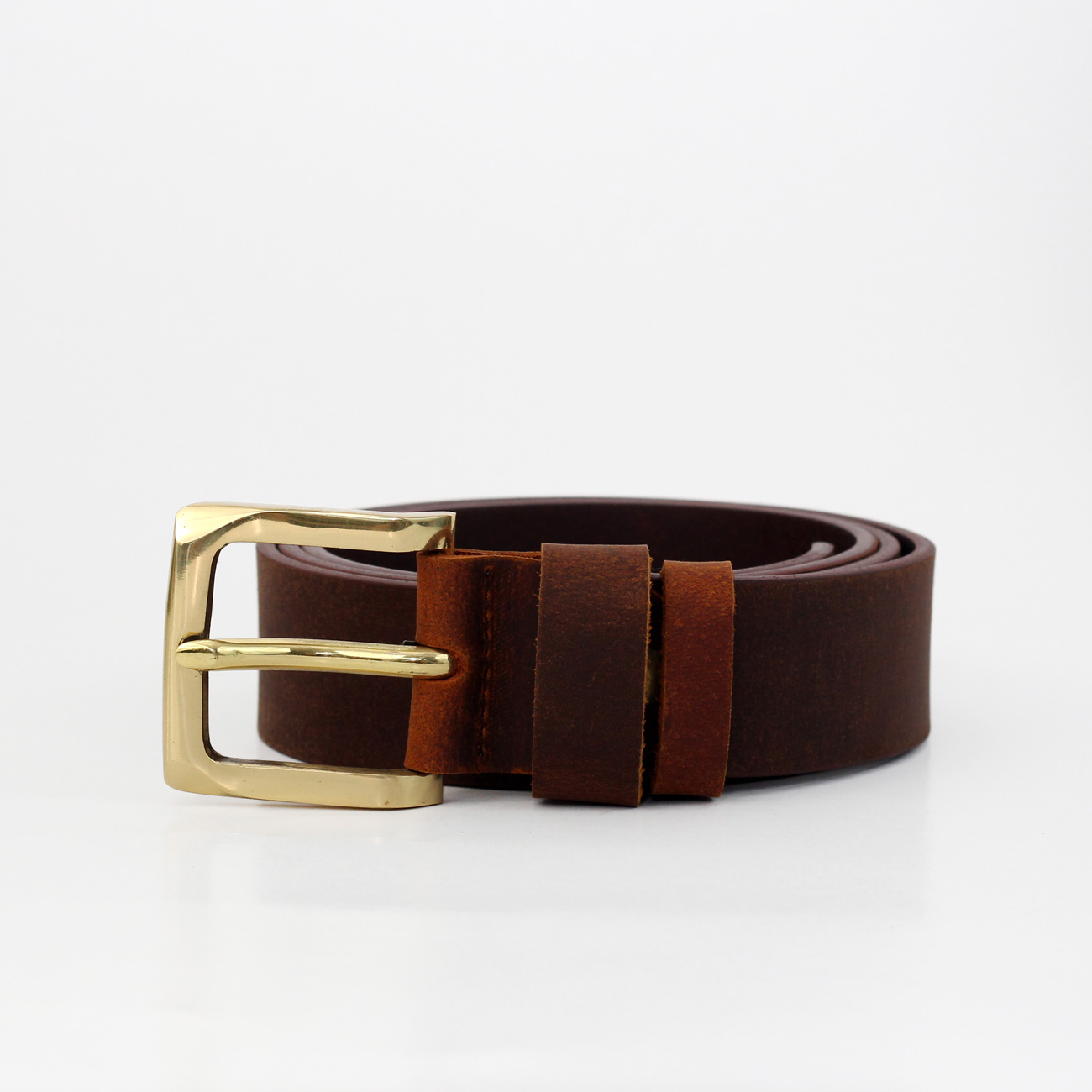Thắt lưng da bò sáp khóa đồng AT Leather S4K-03